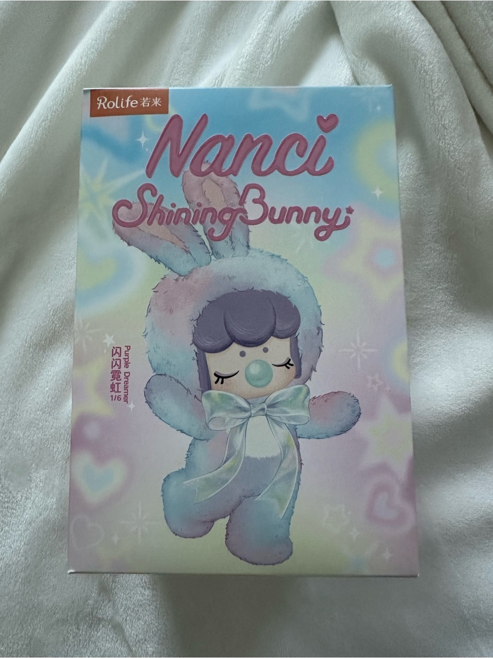 Rolife Nanci Shining Bunny Plush Toy - Pastel Blue & Pink